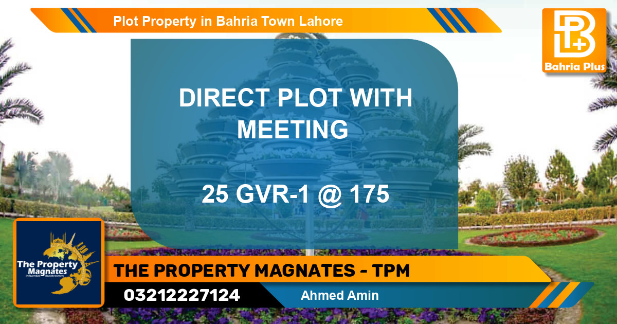 Residential Plot for Sale in Bahria Town, Lahore - (BP-80915)