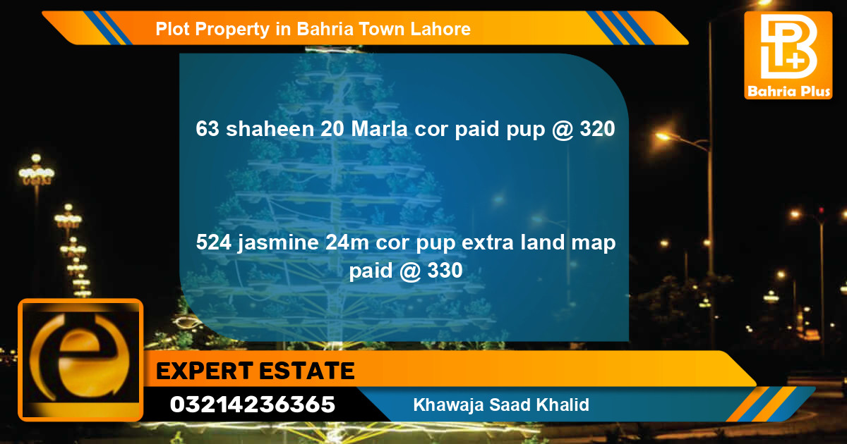 Residential Plot for Sale in Bahria Town, Lahore - (BP-80934)