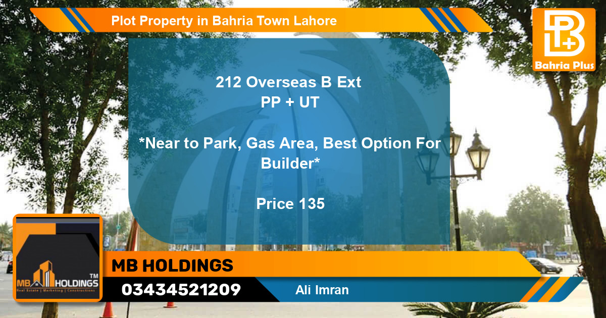 Residential Plot for Sale in Bahria Town, Lahore - (BP-80939)