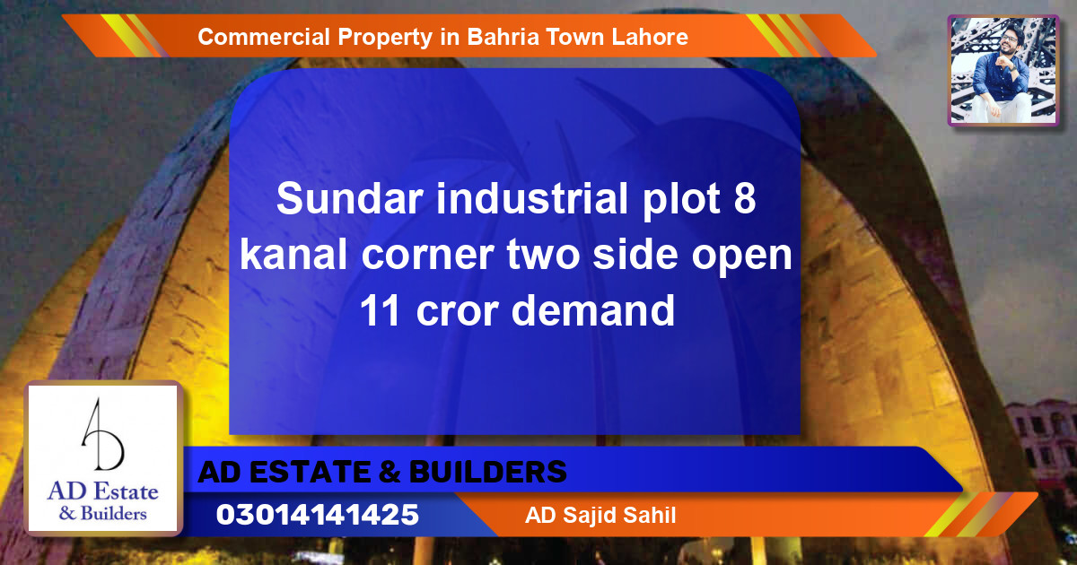 Commercial Property for Sale in Bahria Town, Lahore - (BP-80945)