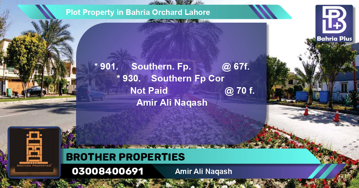 Residential Plot for Sale in Bahria Orchard, Lahore - (BP-80982)