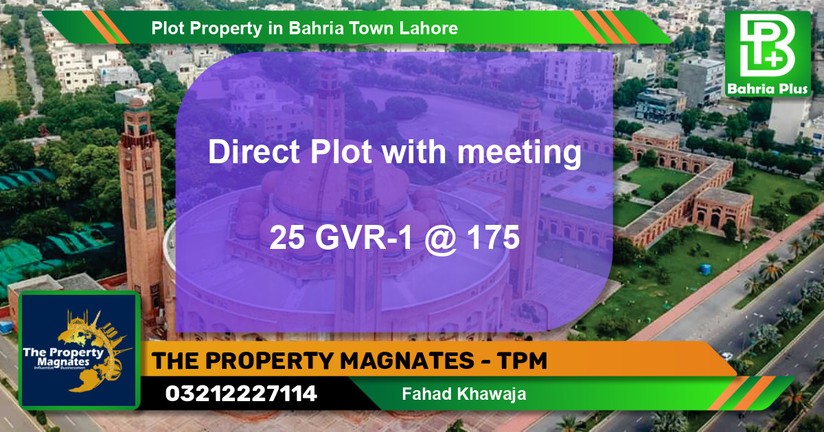 Residential Plot for Sale in Bahria Town, Lahore - (BP-80985)
