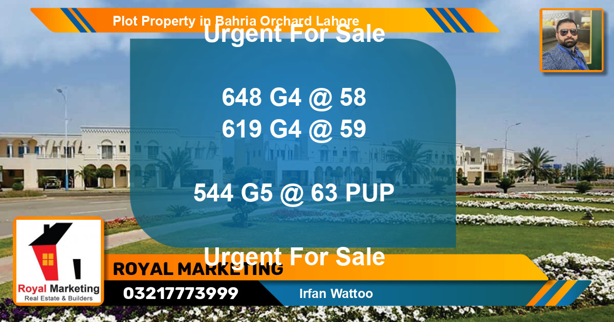 Residential Plot for Sale in Bahria Orchard, Lahore - (BP-80992)