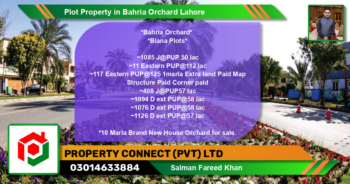Residential Plot for Sale in Bahria Orchard, Lahore - (BP-81058)