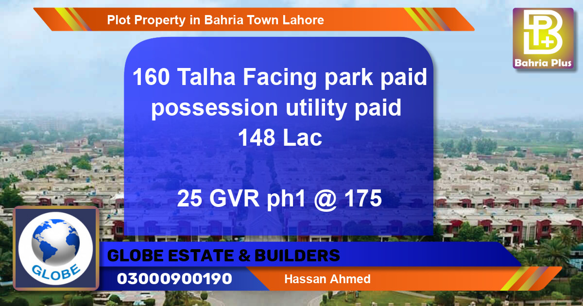 Residential Plot for Sale in Bahria Town, Lahore - (BP-81073)