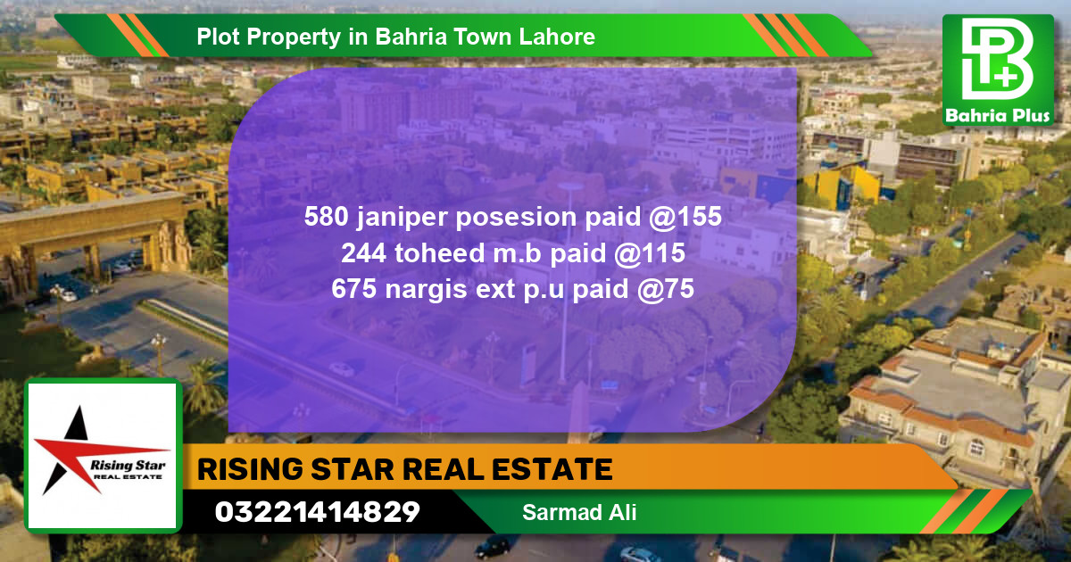 Residential Plot for Sale in Bahria Town, Lahore - (BP-81194)