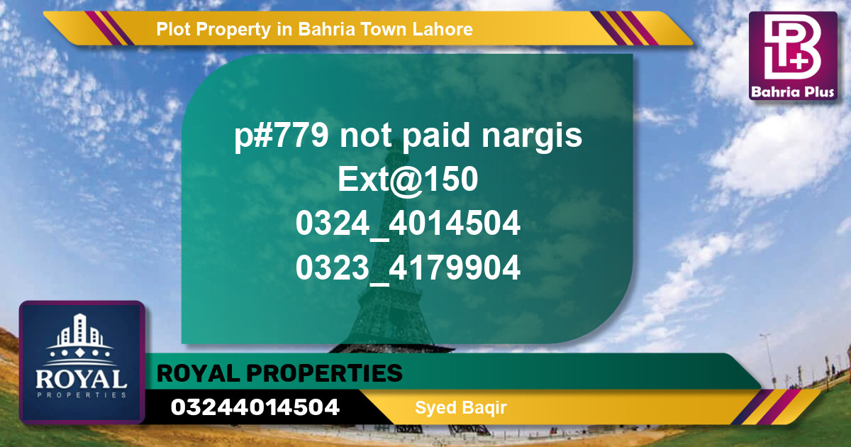 Residential Plot for Sale in Bahria Town, Lahore - (BP-81259)