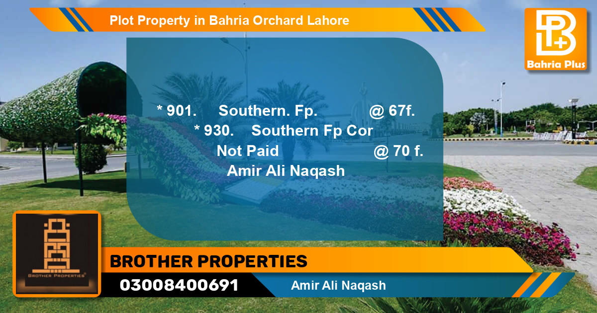 Residential Plot for Sale in Bahria Orchard, Lahore - (BP-81270)