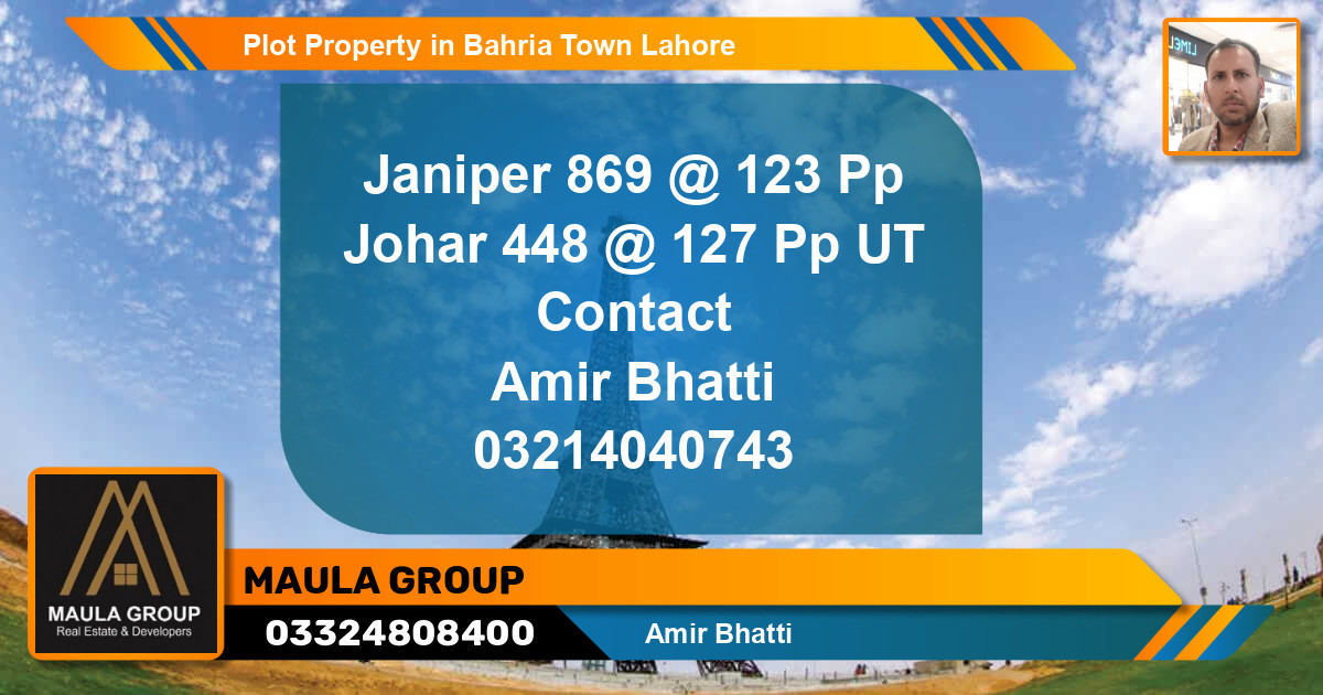 Residential Plot for Sale in Bahria Town, Lahore - (BP-81275)