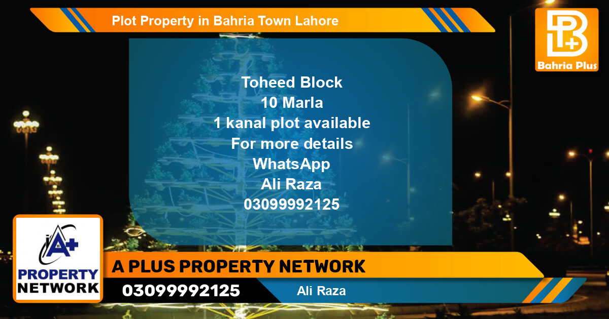Residential Plot for Sale in Bahria Town, Lahore - (BP-81315)