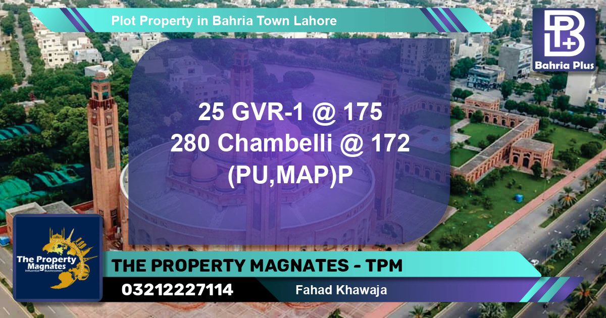 Residential Plot for Sale in Bahria Town, Lahore - (BP-81319)