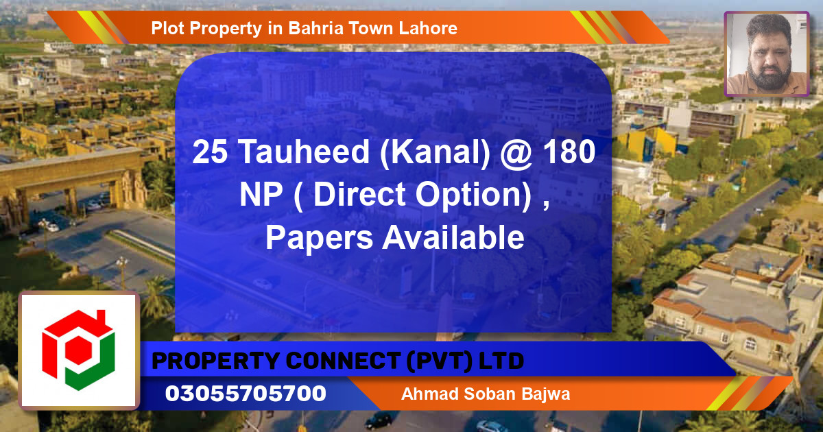 Residential Plot for Sale in Bahria Town, Lahore - (BP-81327)
