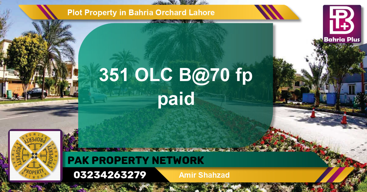 Residential Plot for Sale in Bahria Orchard, Lahore - (BP-81332)