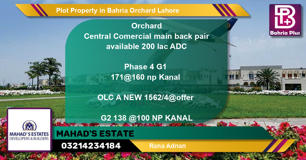Residential Plot for Sale in Bahria Orchard, Lahore - (BP-81349)
