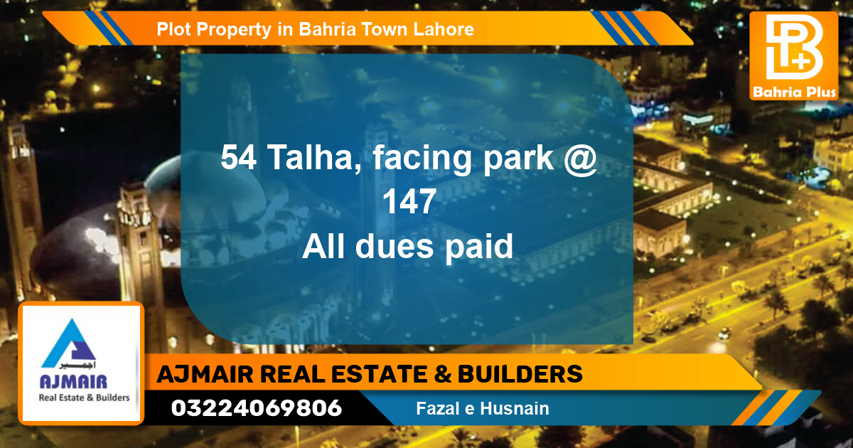 Residential Plot for Sale in Bahria Town, Lahore - (BP-81355)