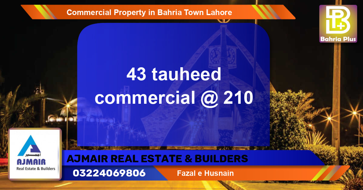 Commercial Property for Sale in Bahria Town, Lahore - (BP-81359)
