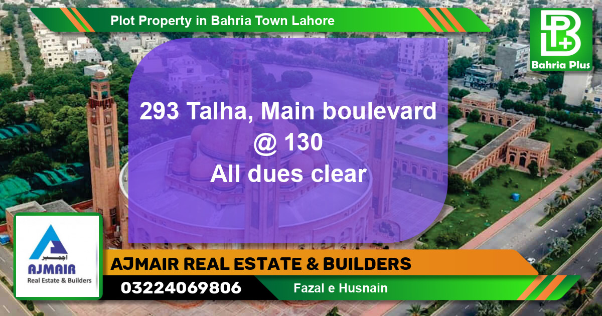 Residential Plot for Sale in Bahria Town, Lahore - (BP-81360)