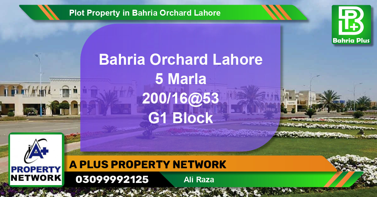 Residential Plot for Sale in Bahria Orchard, Lahore - (BP-81378)