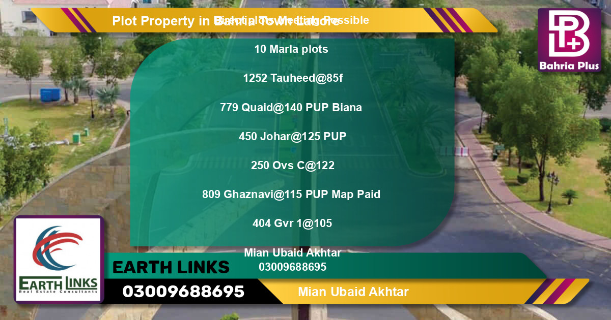 Residential Plot for Sale in Bahria Town, Lahore - (BP-81393)