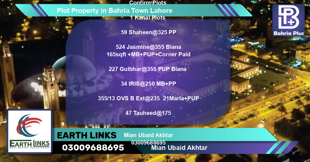 Residential Plot for Sale in Bahria Town, Lahore - (BP-81394)