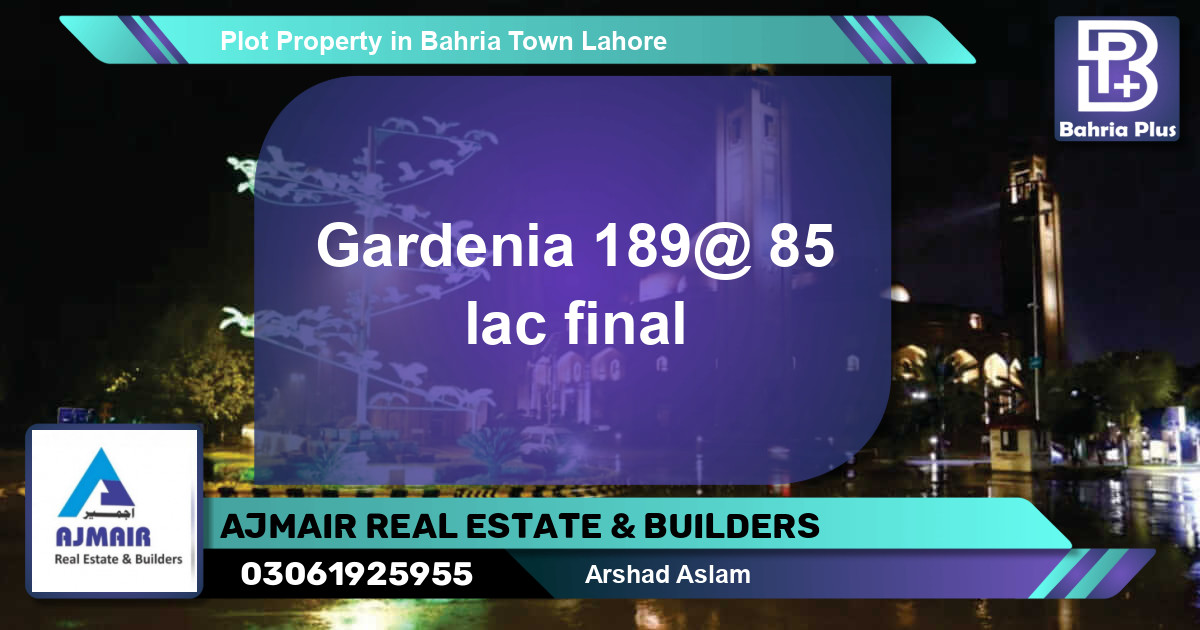 Residential Plot for Sale in Bahria Town, Lahore - (BP-81399)