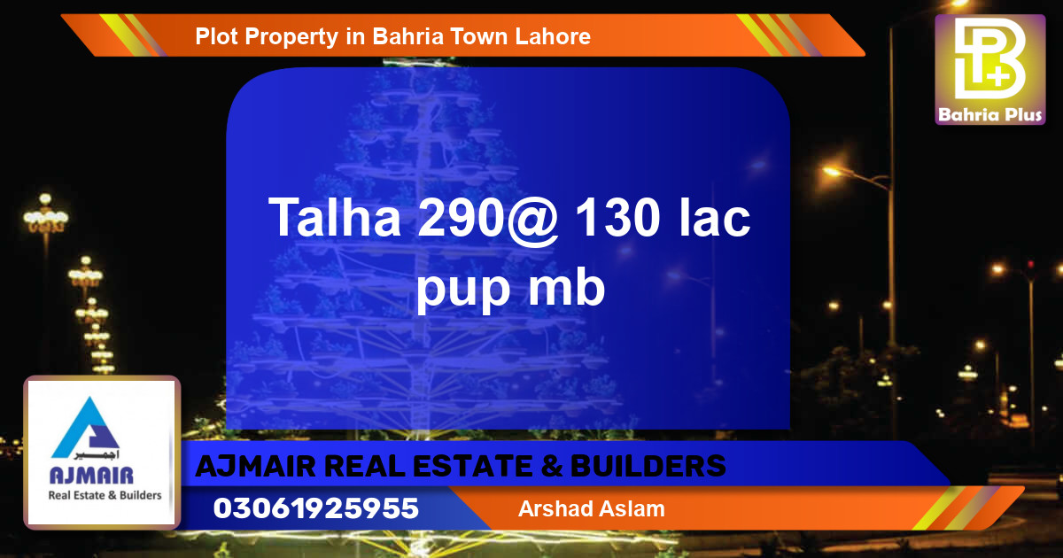 Residential Plot for Sale in Bahria Town, Lahore - (BP-81404)