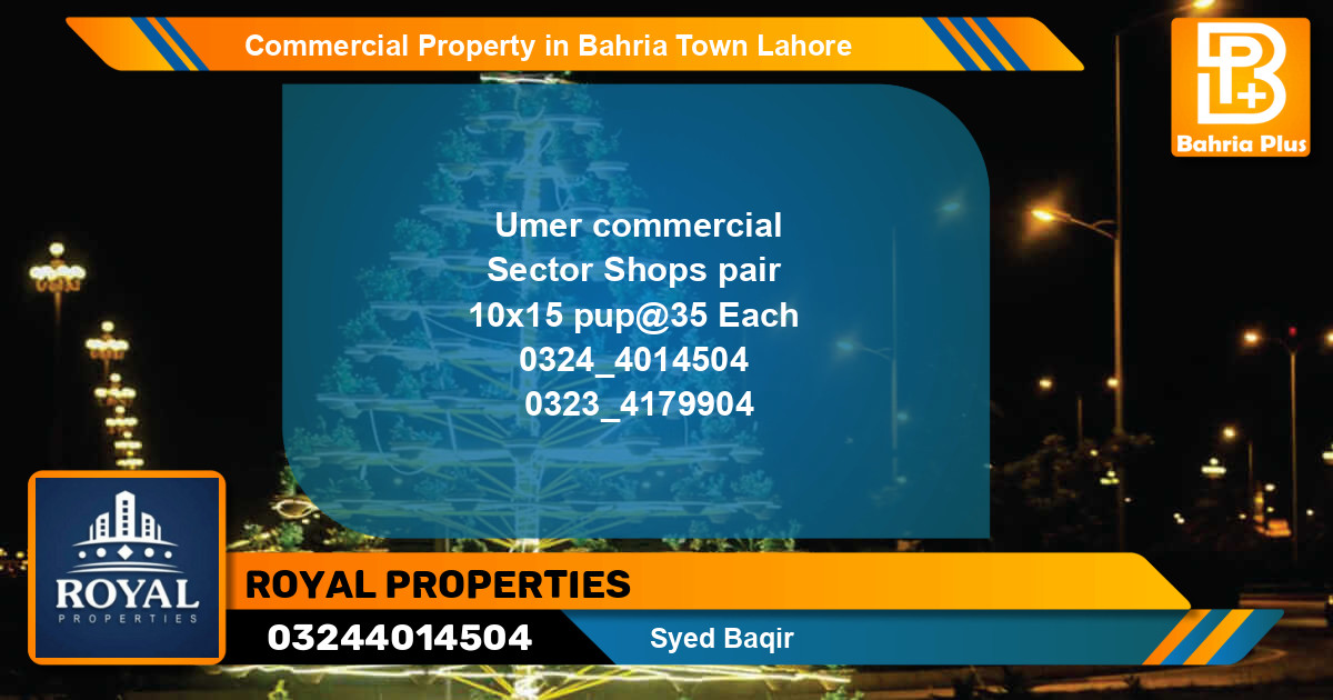Commercial Property for Sale in Bahria Town, Lahore - (BP-81437)