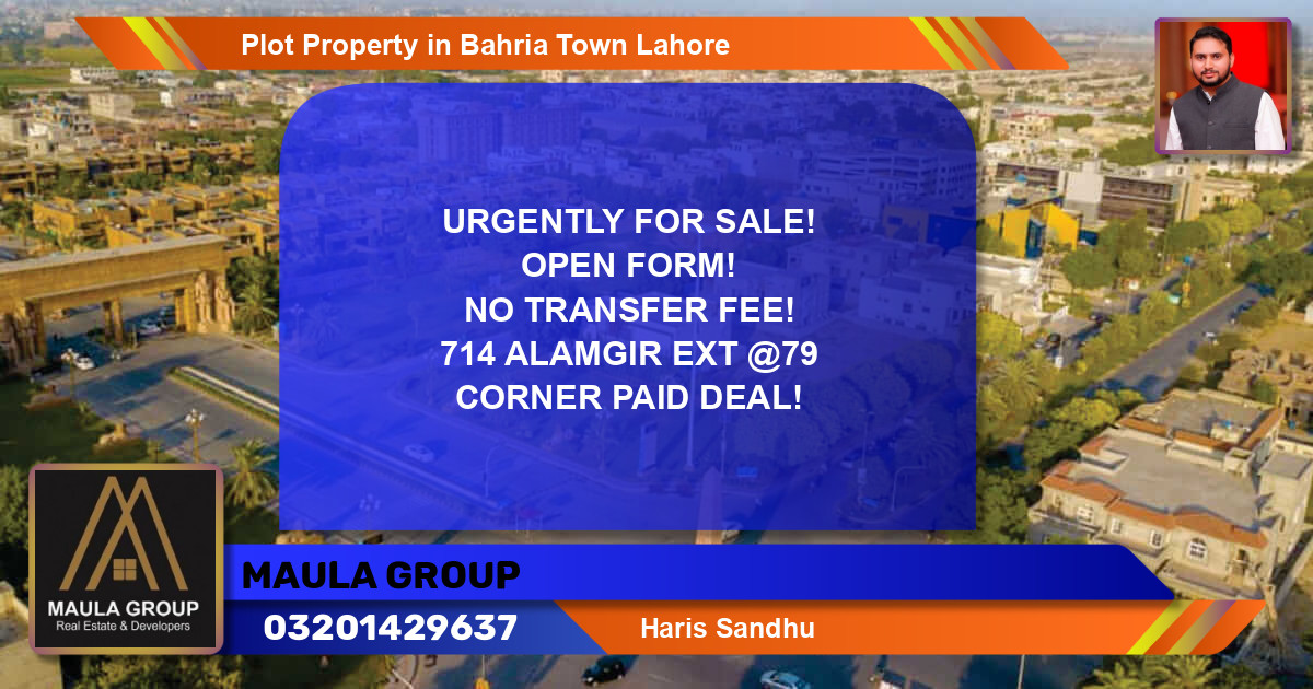 Residential Plot for Sale in Bahria Town, Lahore - (BP-81456)