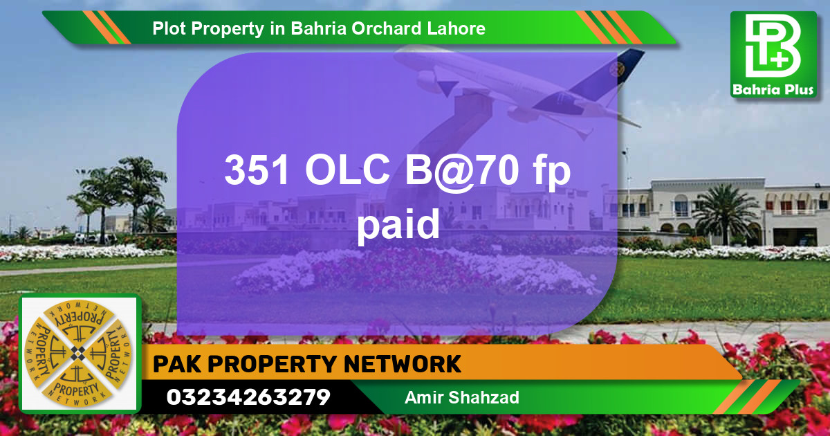Residential Plot for Sale in Bahria Orchard, Lahore - (BP-81484)