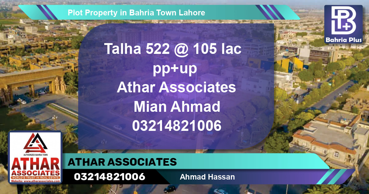 Residential Plot for Sale in Bahria Town, Lahore - (BP-81521)