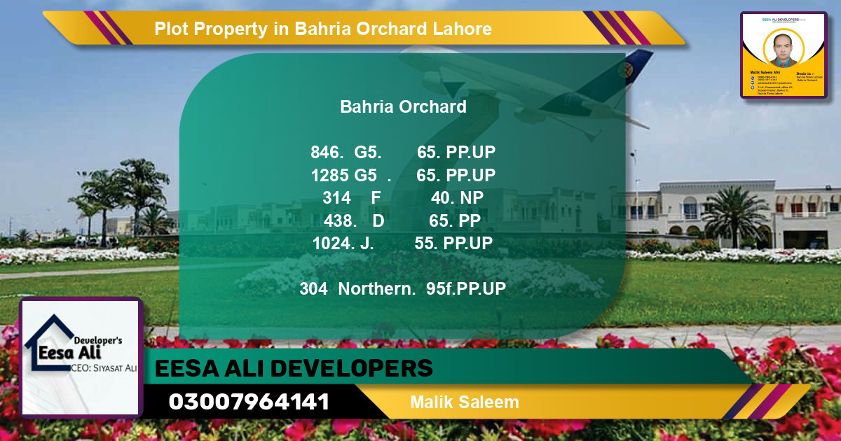 Residential Plot for Sale in Bahria Orchard, Lahore - (BP-81527)