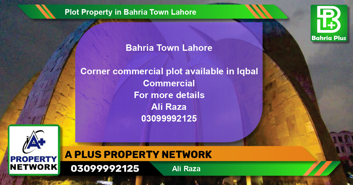 Commercial Plot for Sale in Bahria Town, Lahore - (BP-81543)
