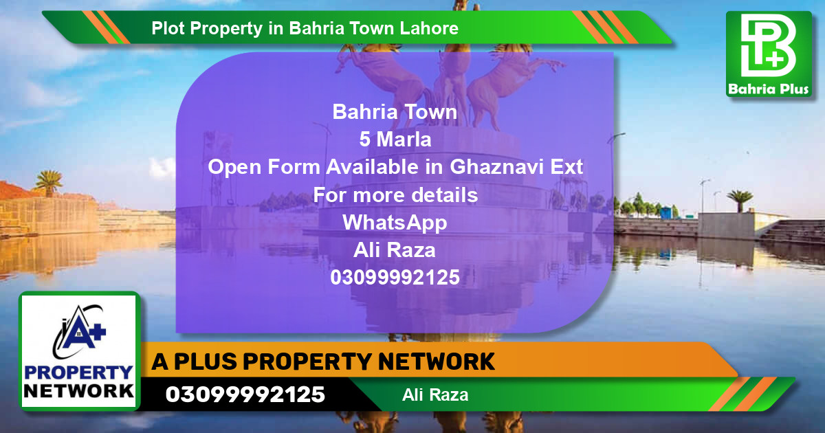 Residential Plot for Sale in Bahria Town, Lahore - (BP-81555)