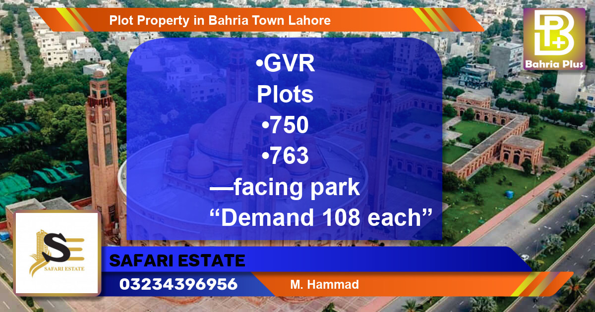 Residential Plot for Sale in Bahria Town, Lahore - (BP-81582)