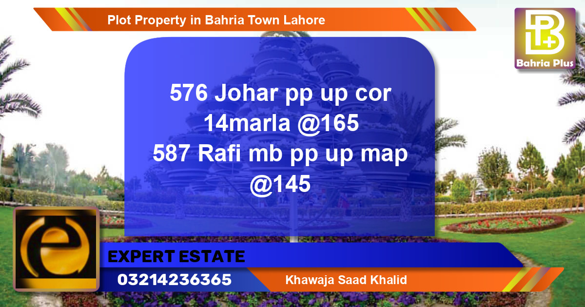 Residential Plot for Sale in Bahria Town, Lahore - (BP-81601)