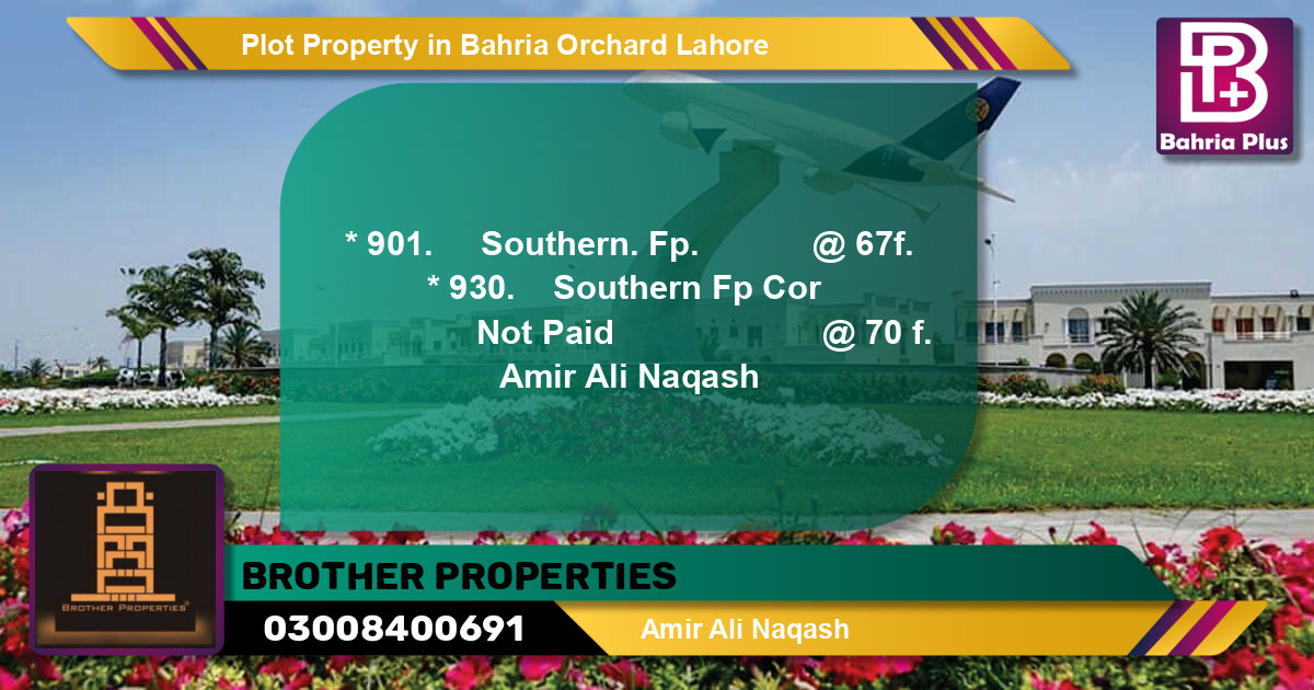 Residential Plot for Sale in Bahria Orchard, Lahore - (BP-81609)