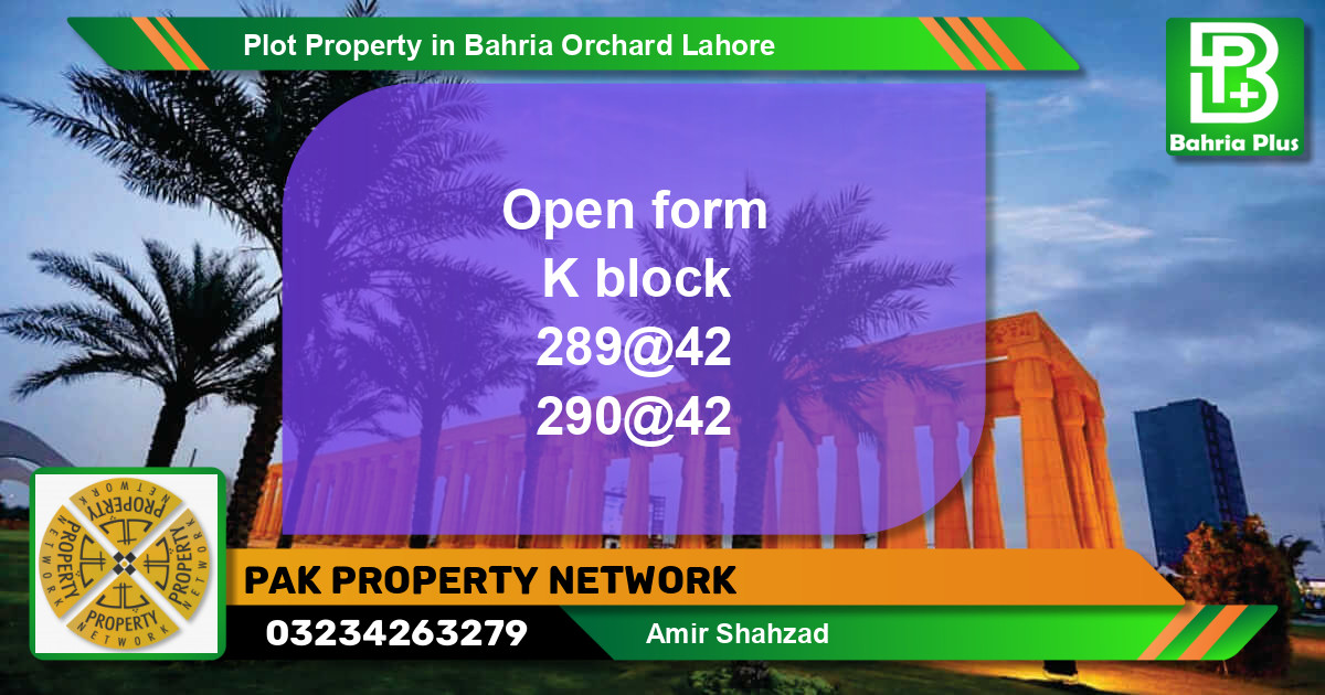Residential Plot for Sale in Bahria Orchard, Lahore - (BP-81619)