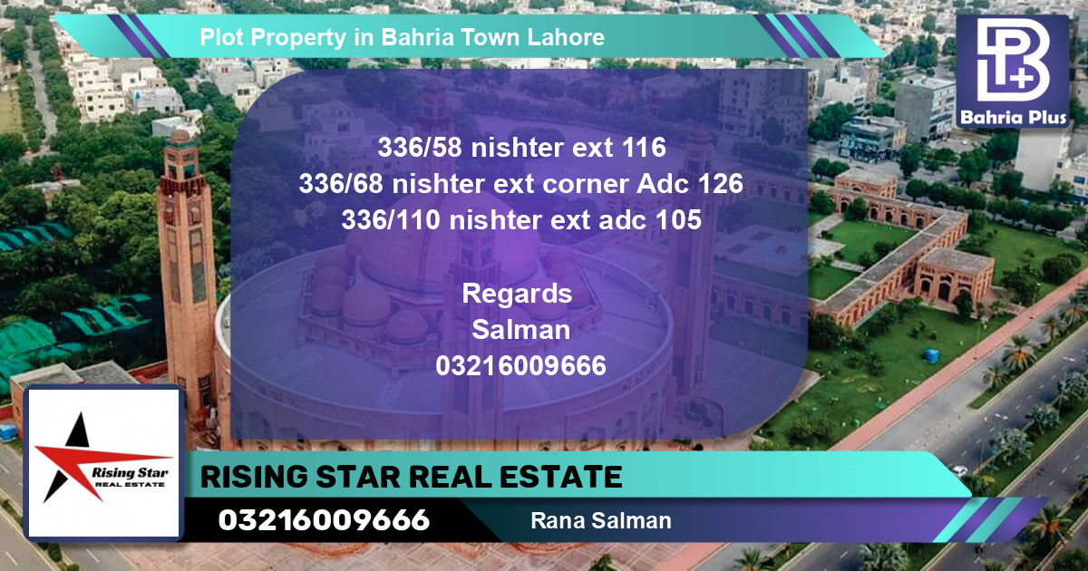 Residential Plot for Sale in Bahria Town, Lahore - (BP-81626)