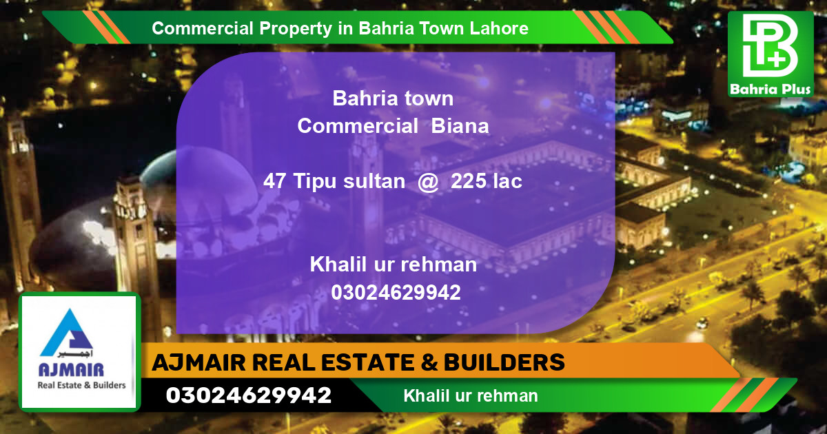 Commercial Property for Sale in Bahria Town, Lahore - (BP-81636)