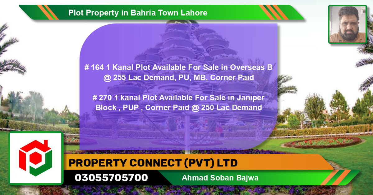 Residential Plot for Sale in Bahria Town, Lahore - (BP-81655)