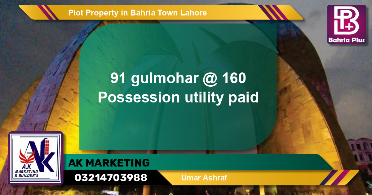 Residential Plot for Sale in Bahria Town, Lahore - (BP-81681)