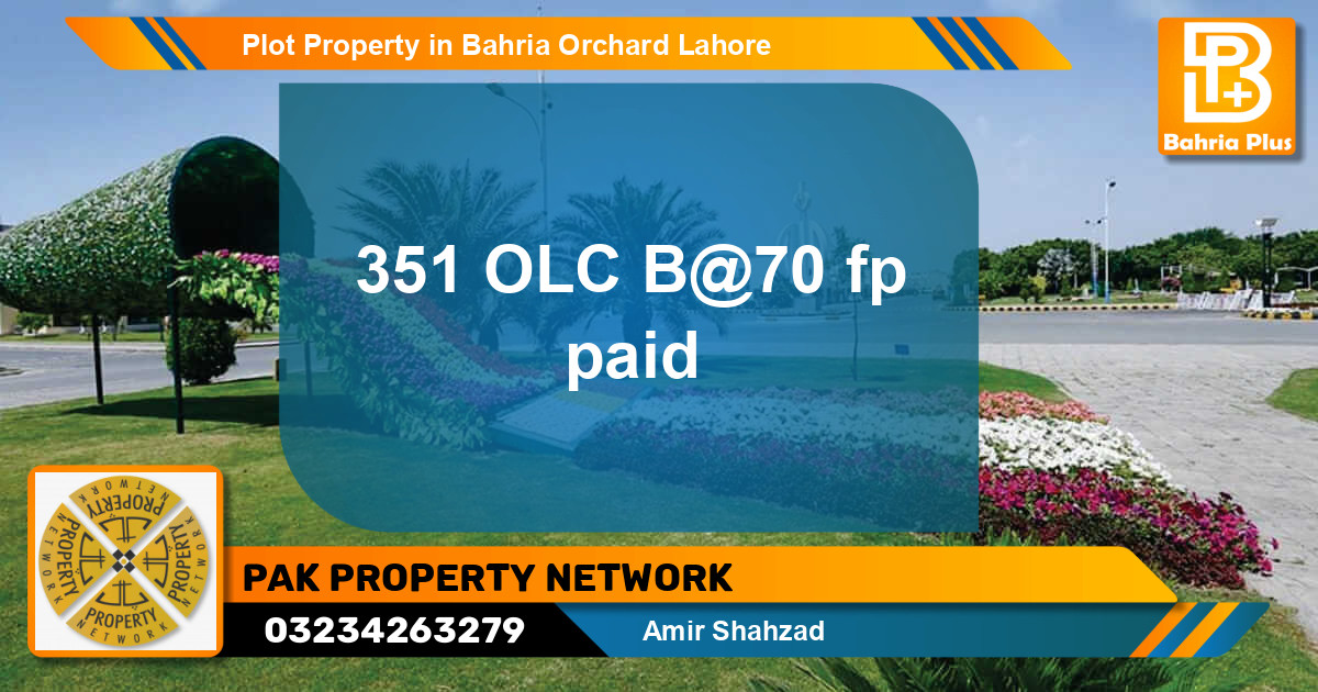 Residential Plot for Sale in Bahria Orchard, Lahore - (BP-81686)