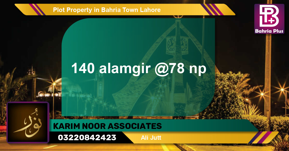 Residential Plot for Sale in Bahria Town, Lahore - (BP-81729)