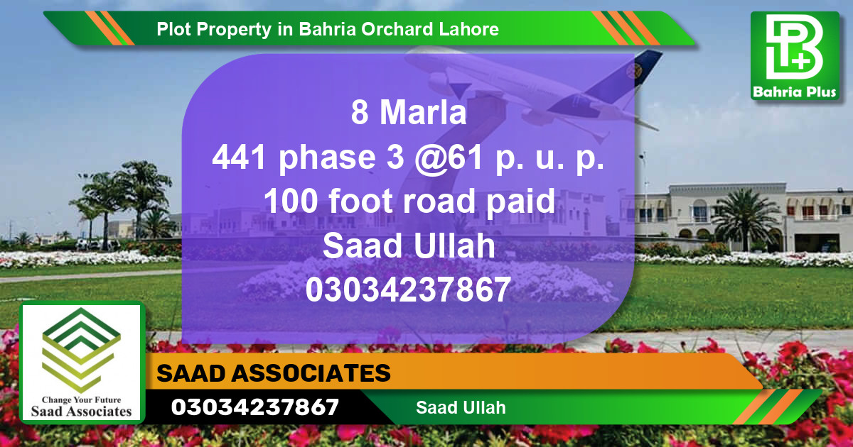 Residential Plot for Sale in Bahria Orchard, Lahore - (BP-81771)
