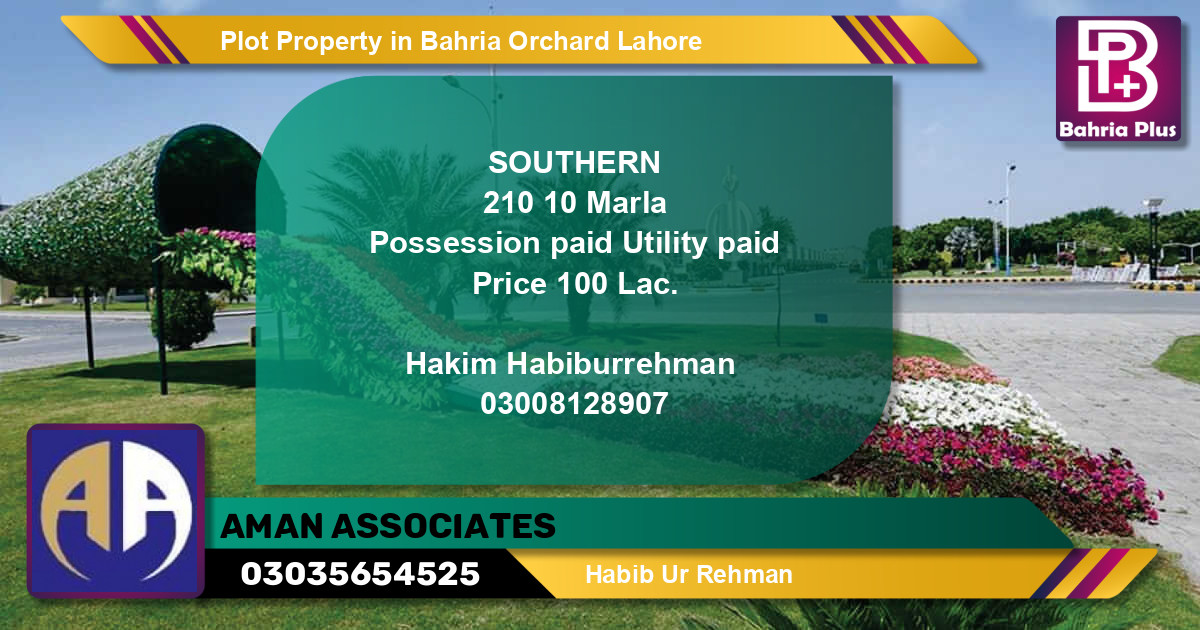 Residential Plot for Sale in Bahria Orchard, Lahore - (BP-81774)