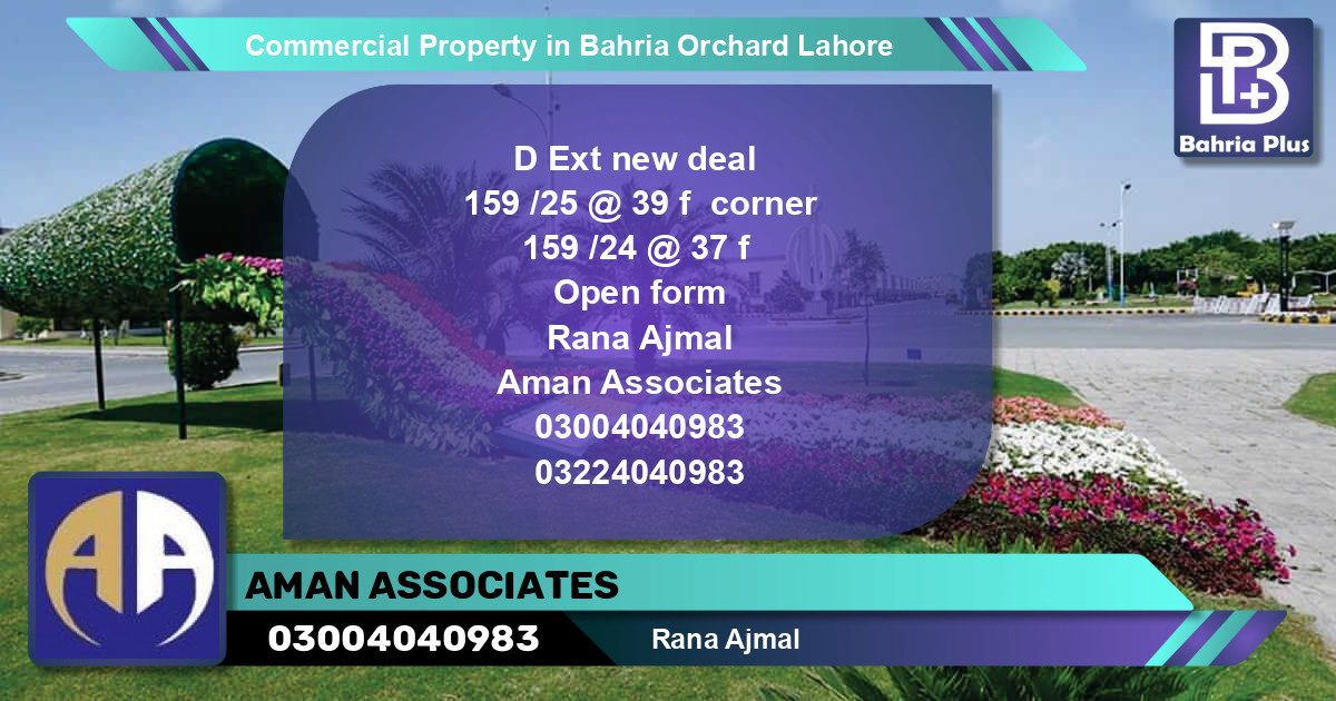 Commercial Property for Sale in Bahria Orchard, Lahore - (BP-81778)