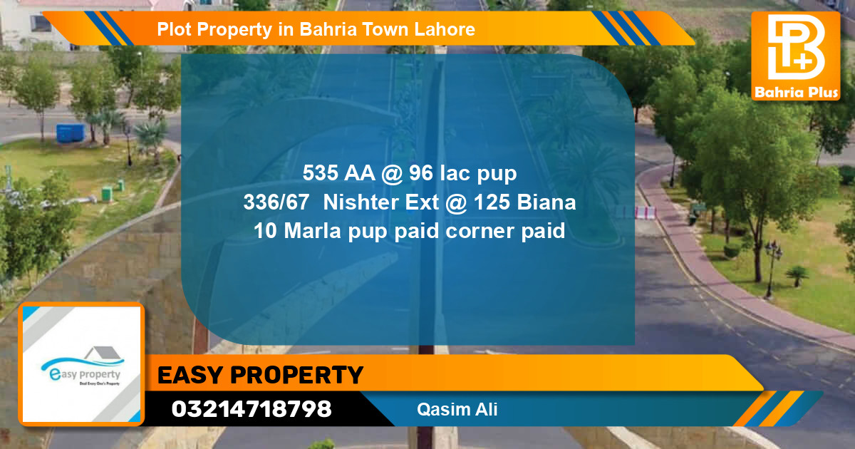 Residential Plot for Sale in Bahria Town, Lahore - (BP-81779)