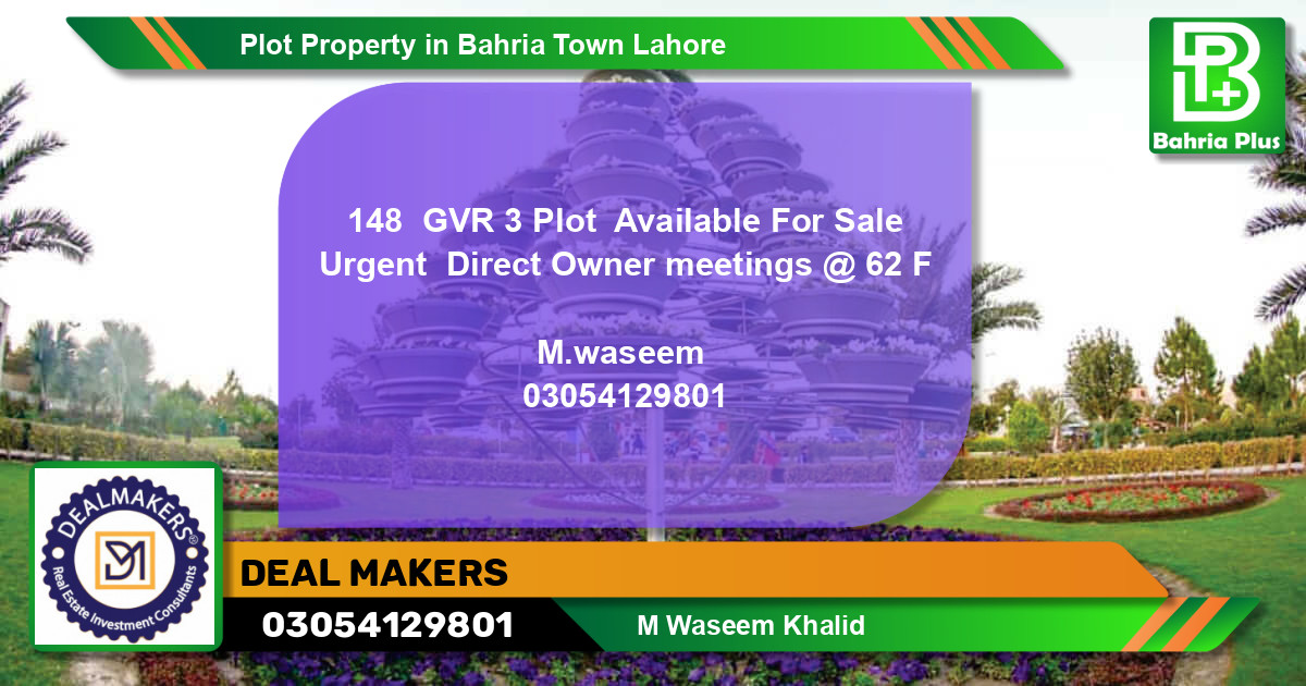 Residential Plot for Sale in Bahria Town, Lahore - (BP-81798)