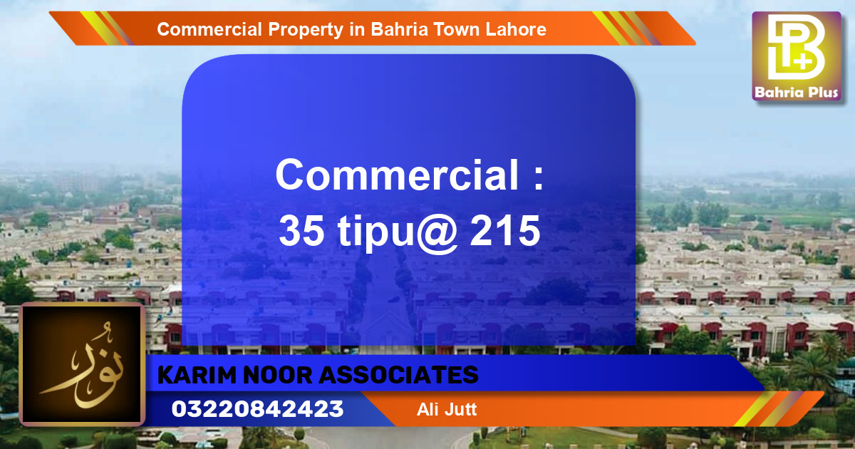 Commercial Property for Sale in Bahria Town, Lahore - (BP-81803)