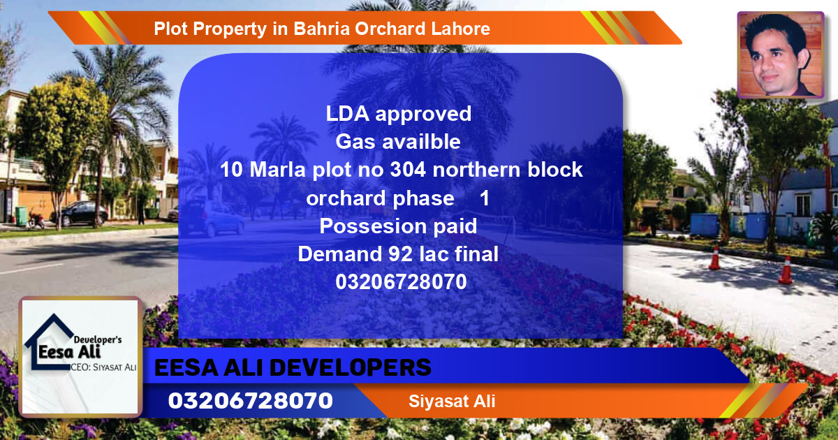 Residential Plot for Sale in Bahria Orchard, Lahore - (BP-81912)